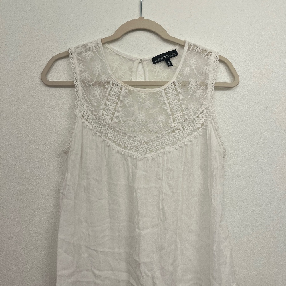 Derek Heart Lacy Summer Tank Top